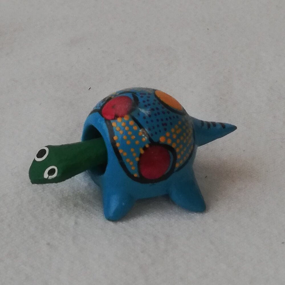 Handpainted Mexican Turtle Wobble Bobble Head